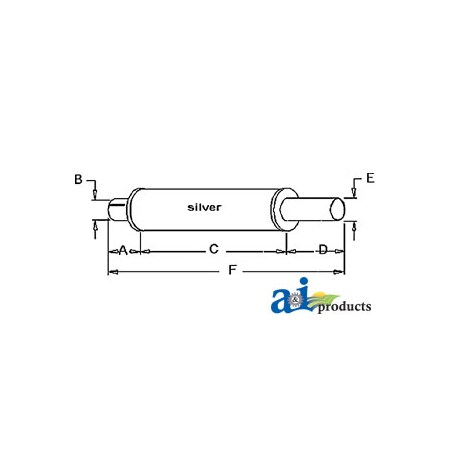 A & I Products MUFFLER 19.5" x5" x5" A-10A7889